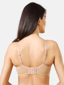 Van Heusen Women Skin Solid Plush Back No Slip Strap Non Padded Floral Lace Bra