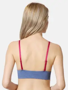 Van Heusen Women Denim Melange Solid Anti Bacterial Padded Live-In Bra