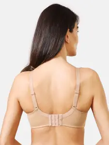 Van Heusen Women Skin Solid Plush Back No Slip Strap Non Padded Floral Lace Bra