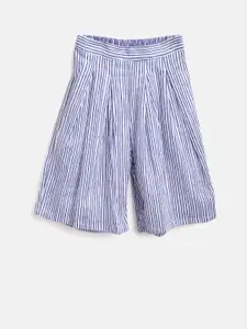 Biba Girls Off-White & Blue Printed Top with Palazzos