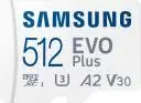 SAMSUNG Evo Plus 512 GB MicroSDXC Class 10 130 MB/s Memory Card  (With Adapter) price in India.
