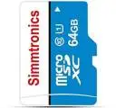 Simmtronics SDHC 64GB MicroSD Card Class 10 90 MB/s Memory Card