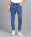 Men Regular Mid Rise Dark Blue Jeans
