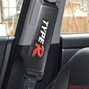 Car Sticker Seat Belt Cover Car-Styling Fit For TYPER Honda TYPE R Civic Mugen Accord Hrv Jazz City Acessories Emblems Car Styling