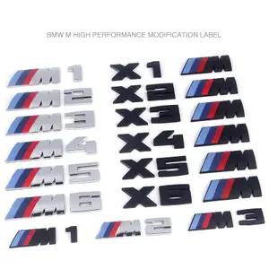 2pcs M1 M3 M5 X1M X3M X5M M135i Logo Car Badges Side Rear Marker Body Sticker Auto Styling Decoration Accessories For BMW 1 3 5 G0