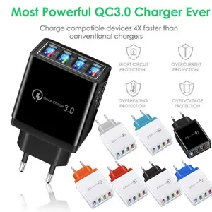 4 Port Fast Quick Charge QC3.0 USB Hub Wall Charger 3.5A Power Adapter EU US Plug Travel Phone Battery chargers socket