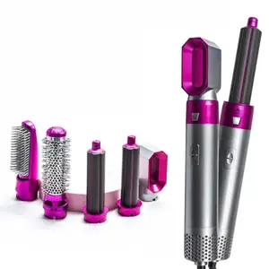 Direct selling EU/UK/US/Australia plug 5 heads multifunctional curling iron hair dryer brush automatic curling iron with gift box