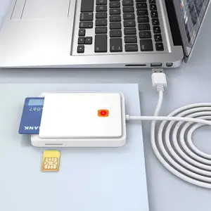 USB SIM Smart Card Reader Memory for ID Bank SIM CAC ID Card Cloner Connector Adapter for Windows XP Windows 7/8/8.1/10