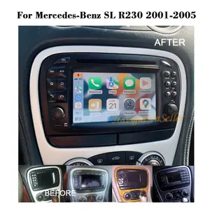 Android 13.0 Car dvd Player GPS For Mercedes Benz SL-Class SL350 R230 SL55 SL500 SL550 2001-2005 Radio Stereo Audio Bluetooth Multimedia navigation Wifi SAT Navi DAB+