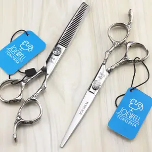 JOEWELL High-grade 6.0 inch stainless steel hair scissors cutting / thinning scissors 9CR professional barber tool