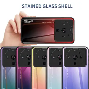 Anti-scratch Slim Fit Gradient Tempered Glass Cases For Xiaomi Mi 12S Ultra 12 11 LITE POCO X4 PRO X3 NFC Hard Phone Cover