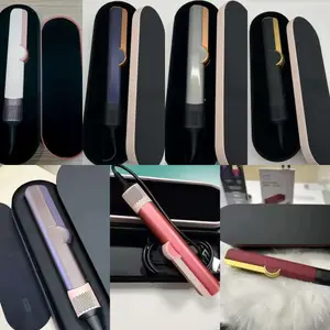hair straightener flat iron straight clip airstrait straightening hair dryer straight hair straighten hair ht01 case gift box unisex salon barber styling tools
