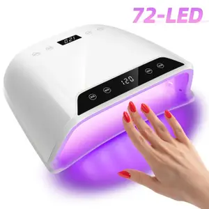 320W Big Space UV LED Nail Lamp For Manicure Drying Gel Nail Polish 72 LED Nail Dryer With Two LCD Screens Nail Salon Tools 260126