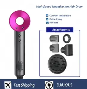 Hair dryer 5 in 1 rotary connected nozzle ultra-high speed hair dryer Negative ion professional hair salon travel home hot and cold constant temperature hair dryer