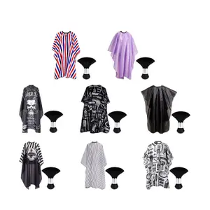 Salon Barber Hair Cutting Cape Apron Salon Waterproof Hair Cape Haircut Capes with Duster Brush