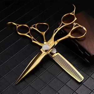 Salon 6.0 Professional Hair Scissors Hairdressing Scissor Cutting Thinning Barber Shears Set Z260127