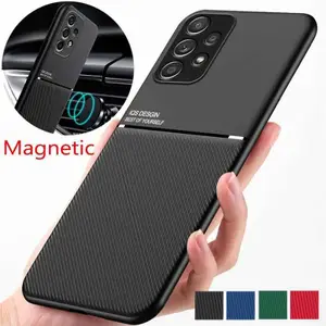 High Quality Designer Phone Case For Galaxy A16 A15 A25 A35 A55 A05 A14 A34 A54 5G Cover Built in Car Bracket Magnetic Fundas Coque O241209