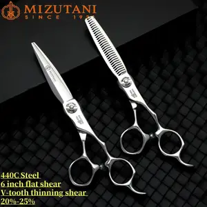 Mizutani Professional Haircutting Scissors Set Hair Thinning Scissors 440C 5.5-6-6.5inch barbers tools 240921