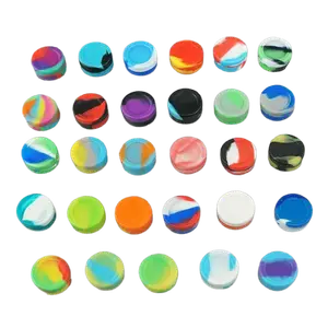 Cheapest Round Non Stick Silicone Jar Container 5Ml BHO Silicon Box Tub Jar Wax dabber tool s Slicks for smoking acces