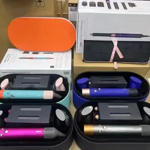 Curling Irons Multifunction Divider Warm Air Comb Anion Hairdryer Dryer Curler Hair Shaper Leather Box Home 6 Colors Unisex