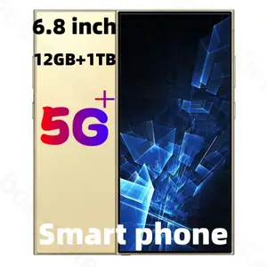 6.8 inch S24 Ultra S23 5G Cell phone 13MP Camera Android s24 ultra Smartphone GPS Unlocked 16GB RAM 1TB Face Recognition HD Full Screen English Telephone case