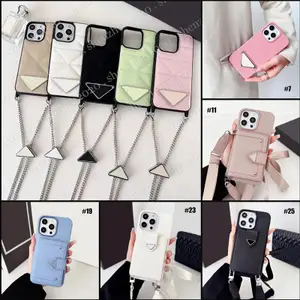 5Styles Fashion Chain Strap Phone Cases Women&#039;s Phone Case Back Cover for ip 15 14 13 12 11 pro max