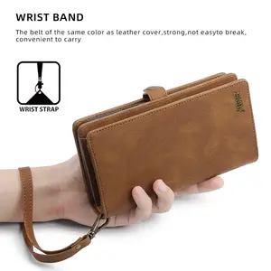 BROWN 150pcs/lot A 15 wallet mobile phone holster Pink multi-function protection Pro Max plug-in card mobile phone case S22