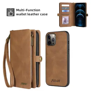 100pcs/lot A 15 wallet mobile phone holster Pink multi-function protection Pro Max plug-in card mobile phone case S22 BROWN