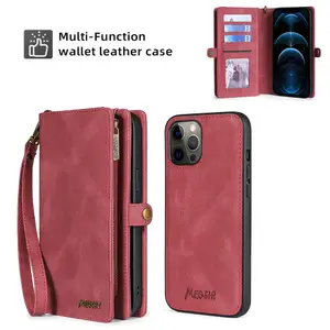A 15 wallet mobile phone holster Pink multi-function protection Pro Max plug-in card mobile phone case S22 Red 200pcs/lot