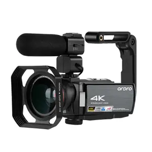 Camcorders Video Camera 4K Digital Camcorder Full HD Ordro AE8 IR Night Vision WiFi Filmadora for YouTube Blogger Vlogging 230505