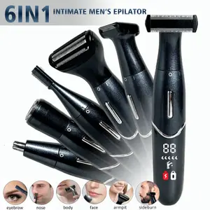 Epilator Intimate Areas Haircut Precision Shaver Men Bikini Line Sensitive Razor Balls Eggs Pubic Hair Shaving Trimmer Face Beard Clipper 230512
