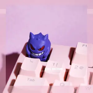 Combos For DIY Mechanical Keyboard Keycaps Personalized Creative Stereo Cute Keycaps Single Resin Material Purple Keycap