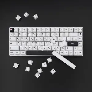 Combos Black and white cherry mx keycap PBT Cherry Profile for GMK cherry mx /gk64/ik75/cmk87/redragon mechanical keyboard
