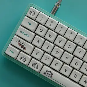 Combos 137 Key PBT Keycap DYESUB QX1 Profile Similar to XDA Personalized Minimalist Panda Theme Keycap For Mechanical Keyboard