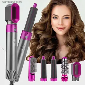 Electric Hair Dryer 5 In 1 Quality Hairdryer Comb Hot Air Comb For Curling And Straightening Hair Automatic Straight Hair Comb And Hair Dryer T231216