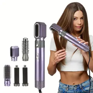 5-In-1 Hair Styler, Hair Dryer Brush, Hot Air Brush For Rotating, Straightening And Fast Drying Hair, Negative Ion Hair Warp Suitable For All Hair Types