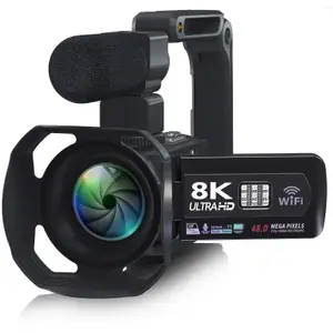 Camcorders Full HD 8k Professional Video Camera 48MP WiFi Camcorder Digital 16X Zoom Streaming Auto Focus Cam