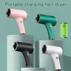 Hair Dryers Family Travel Camping Art Painting Pet Portable Mini Cordless USB Charging Ribbon Quick Drying of and Cold Air Negative Ion Quiet Dryer Breeze Sal 230828