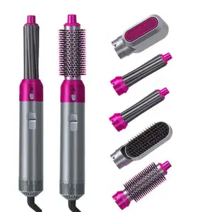 Hair Dryer Brush 5 in 1 Professional Hair Curly Iron Electric Air Comb Hair Styling Tools Barber Salon Home Use Blow Dryer H11238q