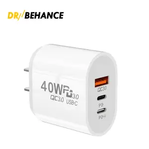 40W 3A 3 Ports Cell Phone Chargers Dual PD Type c Wall Charger Fast Charging Power Adapters For Samsung s20 s22 Utral Htc Xiaomi Huawei