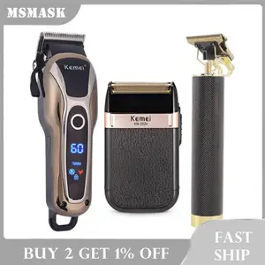 Professional Barber Hair Clipper Rechargeable Electric T-Outliner Finish Cutting Machine Beard Trimmer Shaver Cordless Corded X062261C