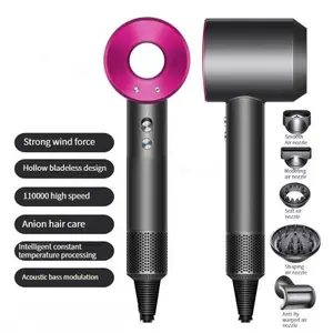 Hair dryer 5 in 1 rotary connected nozzle ultra-high speed hair dryer Negative ion professional hair salon travel home hot and cold constant temperature hair dryer