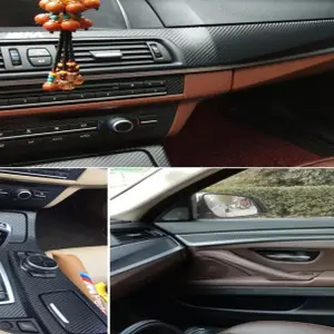 For BMW 5 Series F10 2011-2017 Self Adhesive Car Stickers 3D 5D Carbon Fiber Car stickers and Decals Car Styling Accessories