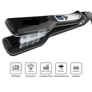 Hair Straighteners Steampod Straightener Professional Steam Flat Iron Straightening Brush Ceramic Comb Curler X251024