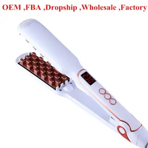 Hair Straighteners Classic 1 12 Inch Volumizing Iron Straightener Brush Comb 2 in Crimper Waves Corn Brushes 230612
