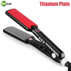 Hair Straighteners 1.5 Inch Alloy Plate Hair Straightener MCH Fast Heating Straighter 480F Professional Flat Iron LCD Display Styling Tool 230626
