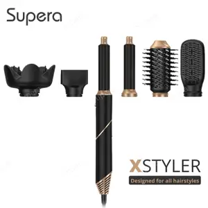 Hair Dryers Supera Multifunctional Dryer Air Styling Drying System Powerful Blow Multi Styler with Auto Wrap Curlers 231020