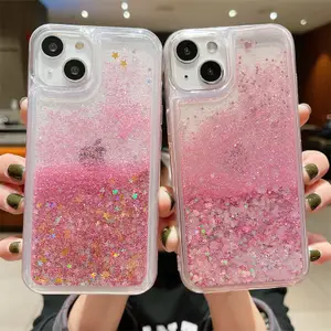 Quicksand Phone Cases Glitter Liquid Back Cover Bling Shockproof Protector for Samsung Note20 ultra S23 S22 S21 FE A12 A13 A32 A33 A34 A53 A54 A73 5G Apple