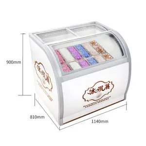 Commercial Ice Cream Showcase Ice Porridge Freezer 6 Barrel Large Capacity Popsicle Display Cabinet