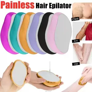 Painless Physical Hair Removal Crystal Hair Epilator Eraser Safe Easy Cleaning Reusable Body Beauty Hairs Depilation Glass Shaver